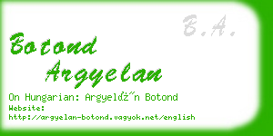 botond argyelan business card